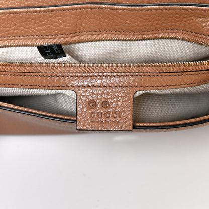 Gucci Pebbled Calfskin Medium Soho Flap Crossbody Camelia 6 of 13