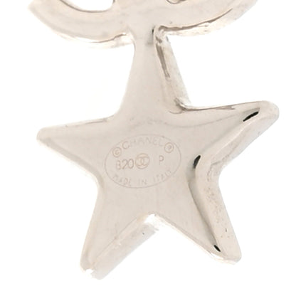 Chanel Crystal CC Starfall Drop Earrings Silver 4 of 5