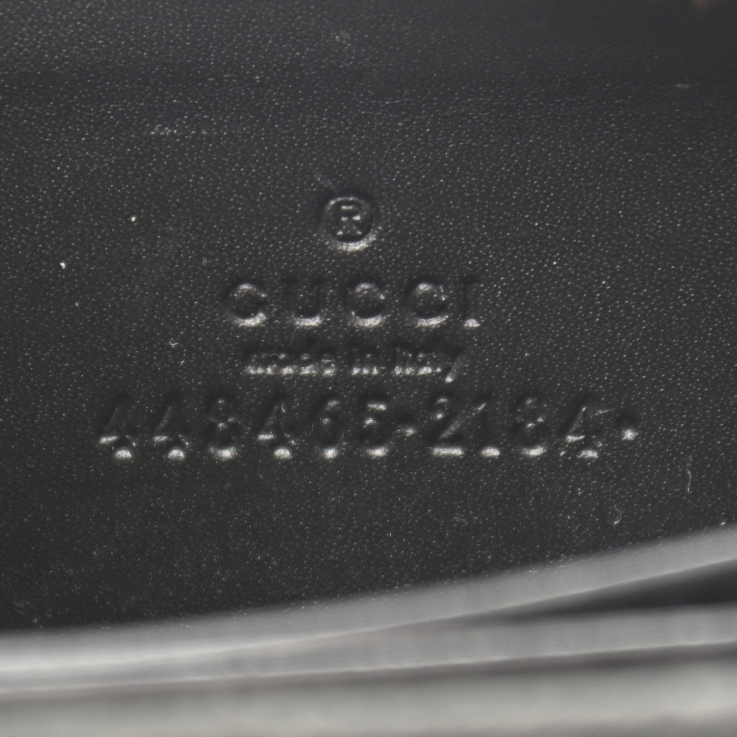 Calfskin GucciGhost Zip Around Card Case Black New Acquamarine