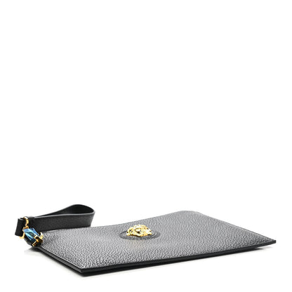 Versace Grained Calfskin La Medusa Pouch Black 4 of 7