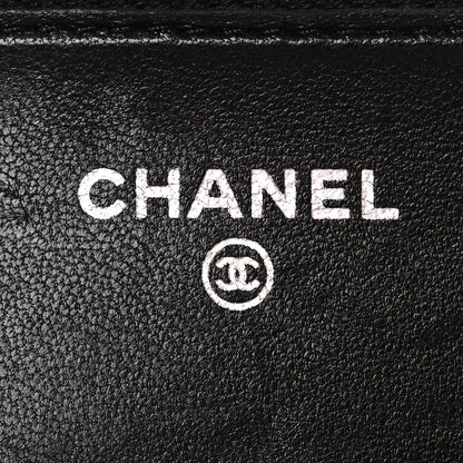 Chanel Lambskin Quilted Wallet On Chain WOC Black 6 of 14