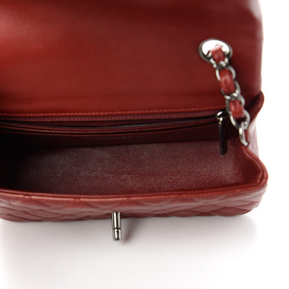 Chanel Lambskin Quilted Mini Rectangular Flap Red 5 of 11