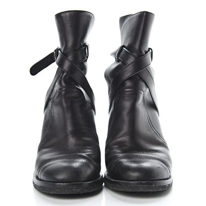 Chanel Lambskin CC Buckle Short Boots 36.5 Black 2 of 11