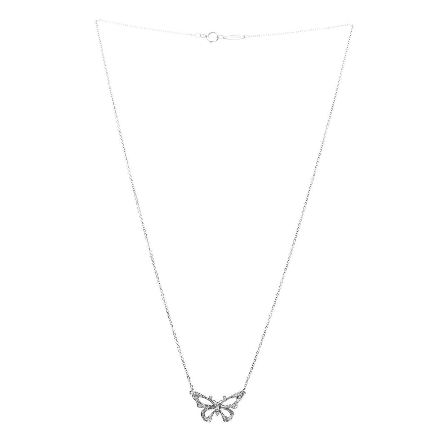 Platinum Diamond .20ctw Enchant Butterfly Necklace