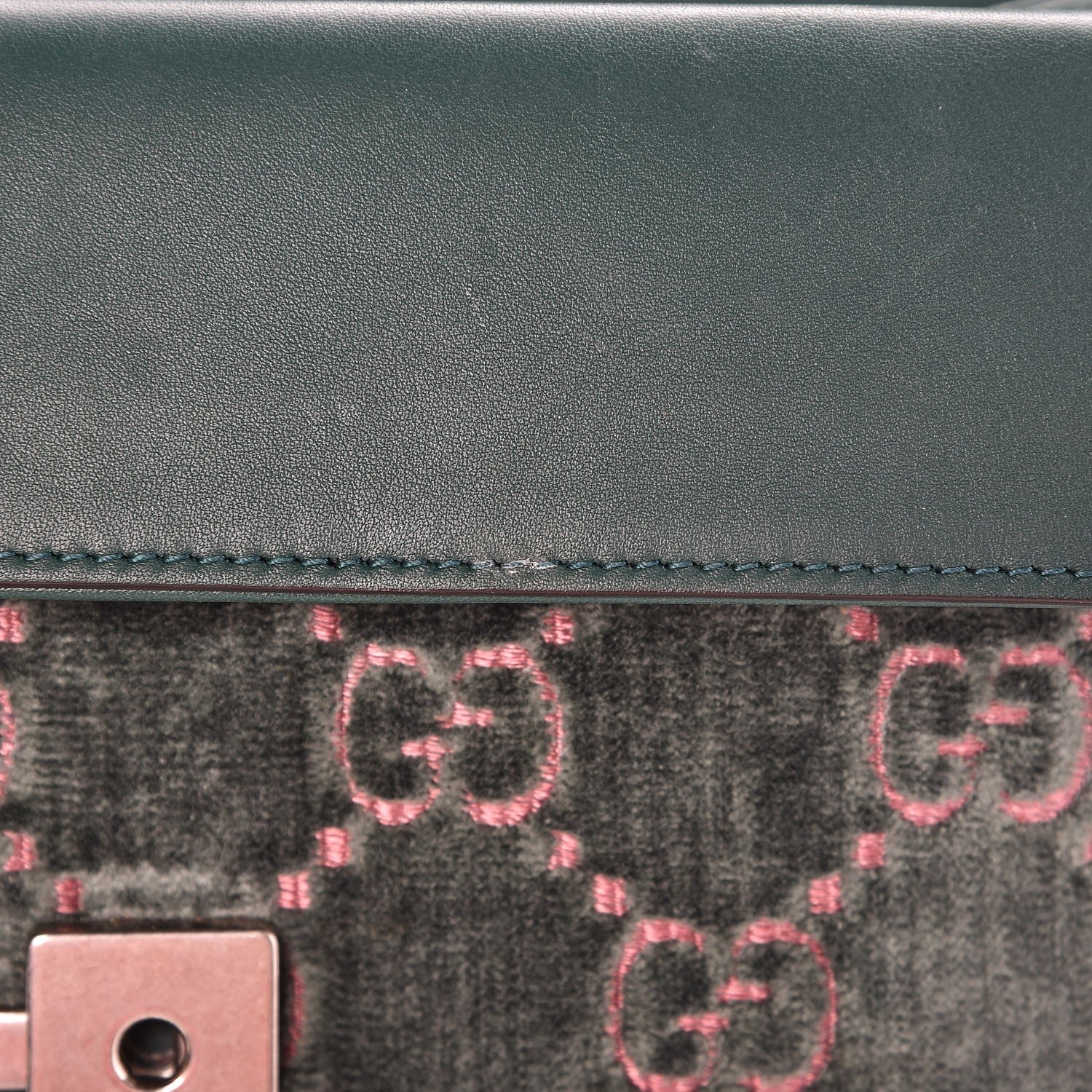 Gucci Velvet Moon Calfskin Crystal GG Monogram Small Dionysus Shoulder Bag Avio Dusty Pink Black Diamond 11 of 12