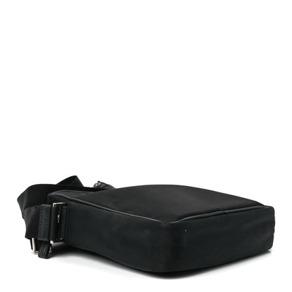 Prada Tessuto Nylon Saffiano Messenger Bag Black Yellow 4 of 13