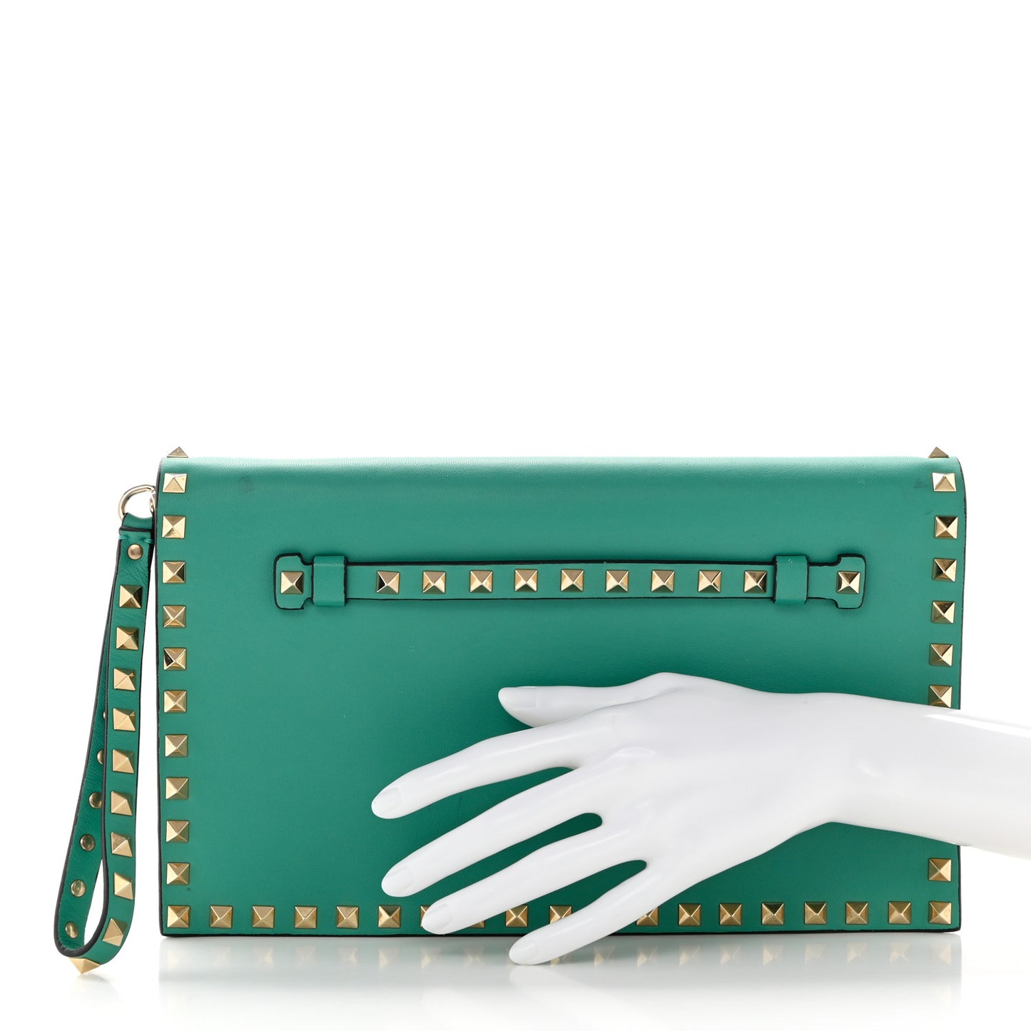 Nappa Rockstud Wristlet Clutch Colibri