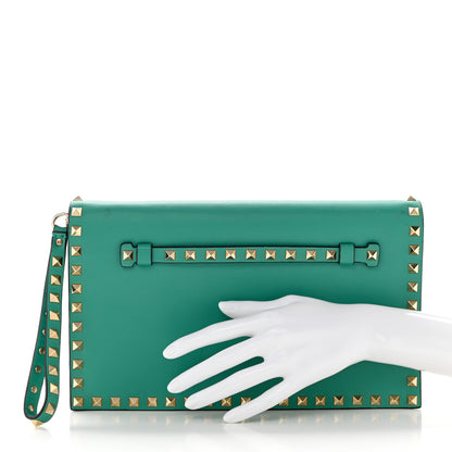 Valentino Garavani Nappa Rockstud Wristlet Clutch Colibri 2 of 9