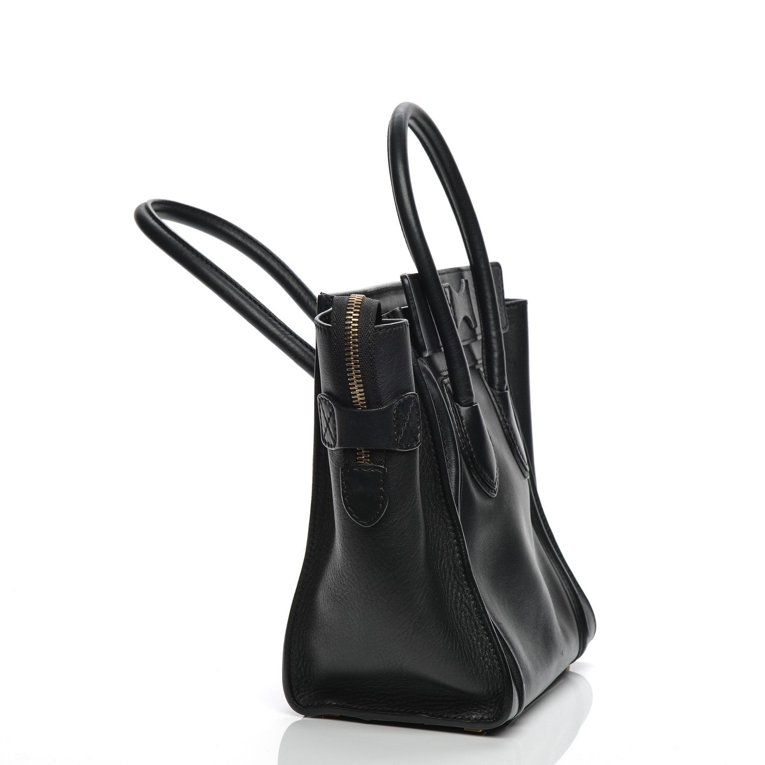 Celine Smooth Calfskin Micro Luggage Black 7 of 9