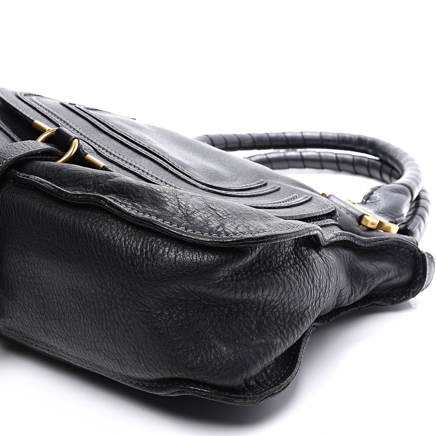 Calfskin Medium Marcie Satchel Black
