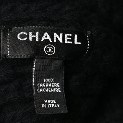 Chanel Cashmere CC Beanie Hat Black 3 of 3