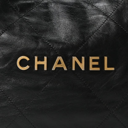 Chanel Shiny Calfskin Quilted Small Chanel 22 Black 9 of 11