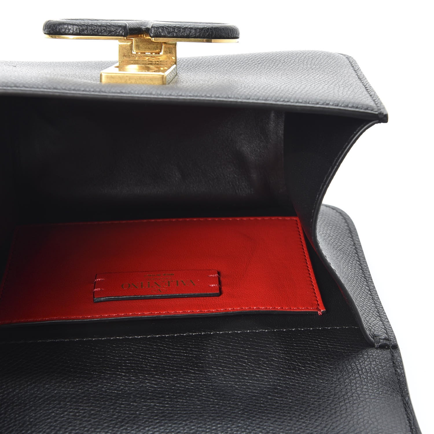 Valentino Garavani Grainy Calfskin Small VSling Shoulder Bag Black 3 of 10