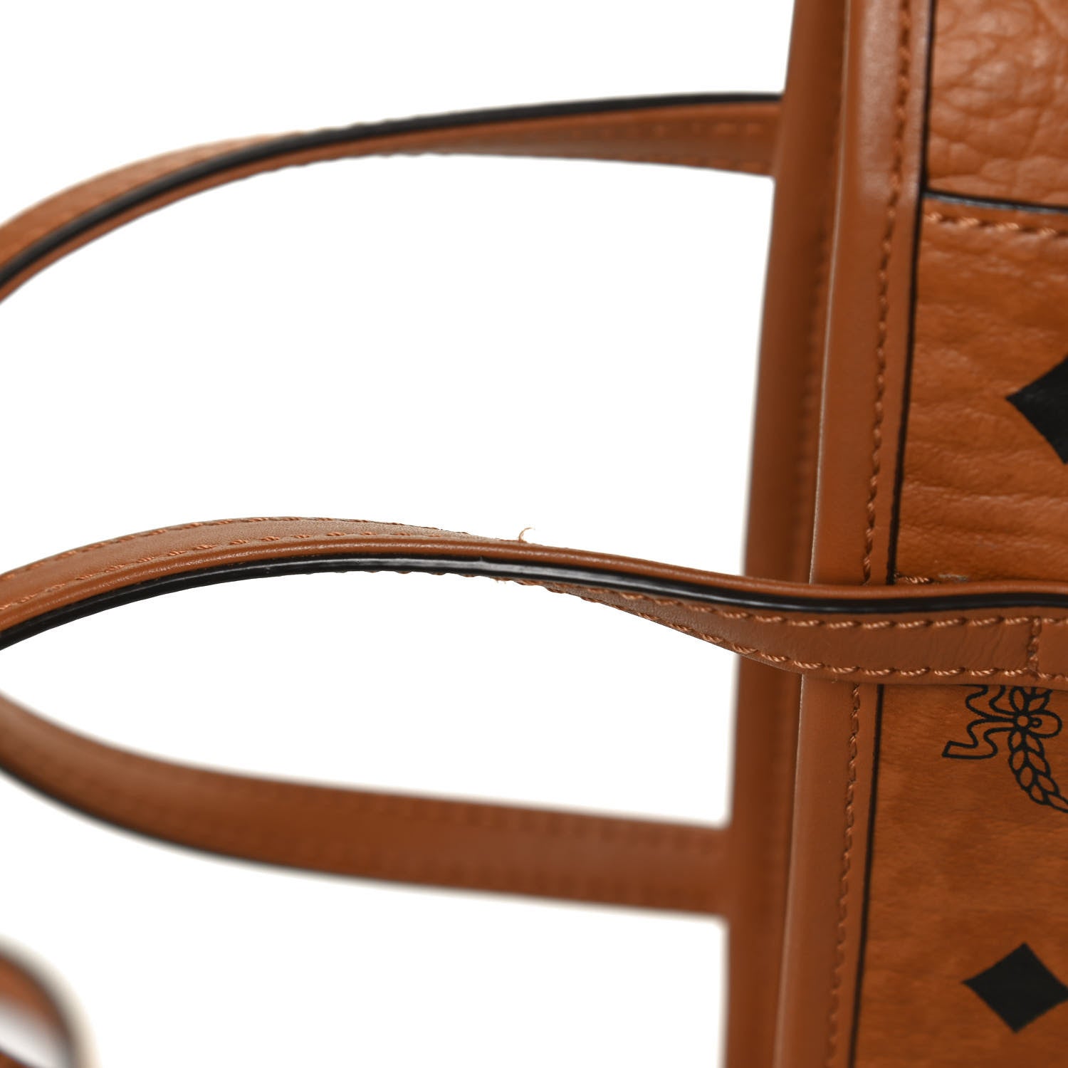 MCM Visetos Mini Toni Shopper Tote Cognac 14 of 14