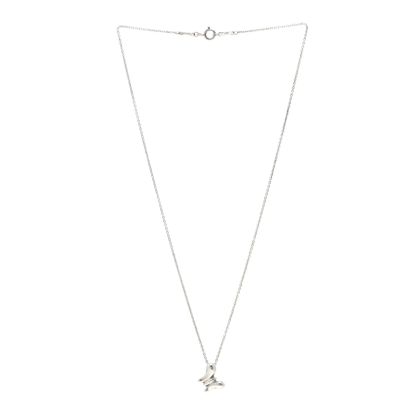 Sterling Silver Elsa Peretti Butterfly Pendant Necklace
