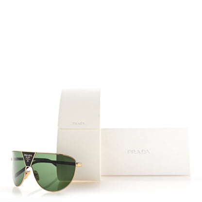 Prada Metal Shield Sunglasses SPR 69Z Gold Green 8 of 8