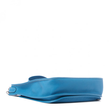 Hermes Taurillon Clemence Evelyne III GM Blue Jean 3 of 8