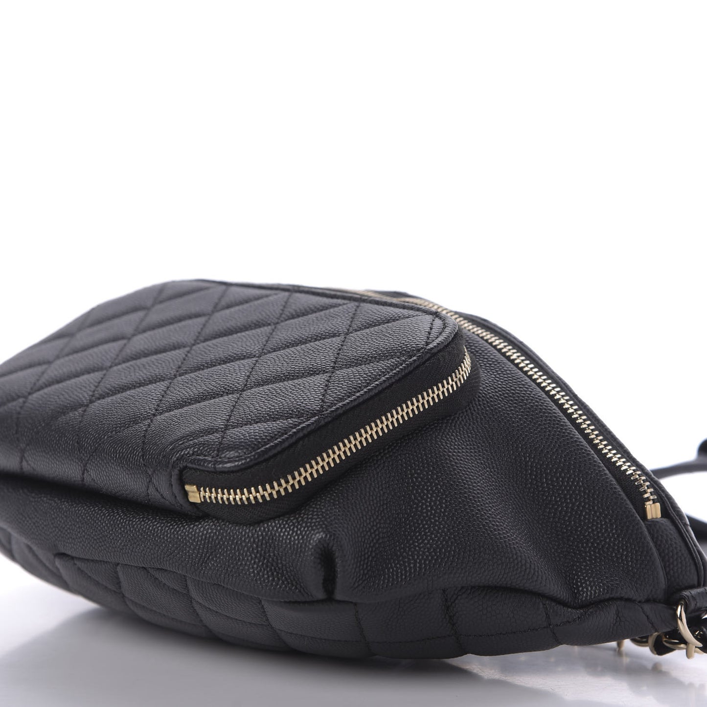 Caviar Quilted Business Affinity Waist Belt Bag Black