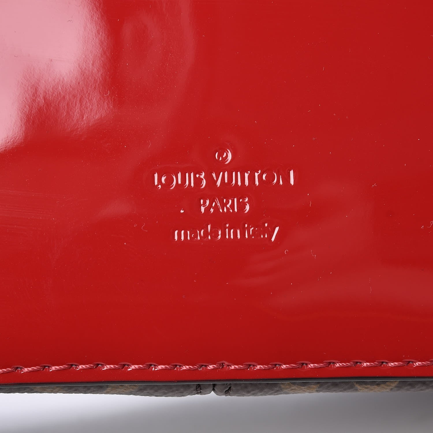 Louis Vuitton Patent Calfskin Monogram Cherrywood BB Scarlet 6 of 8