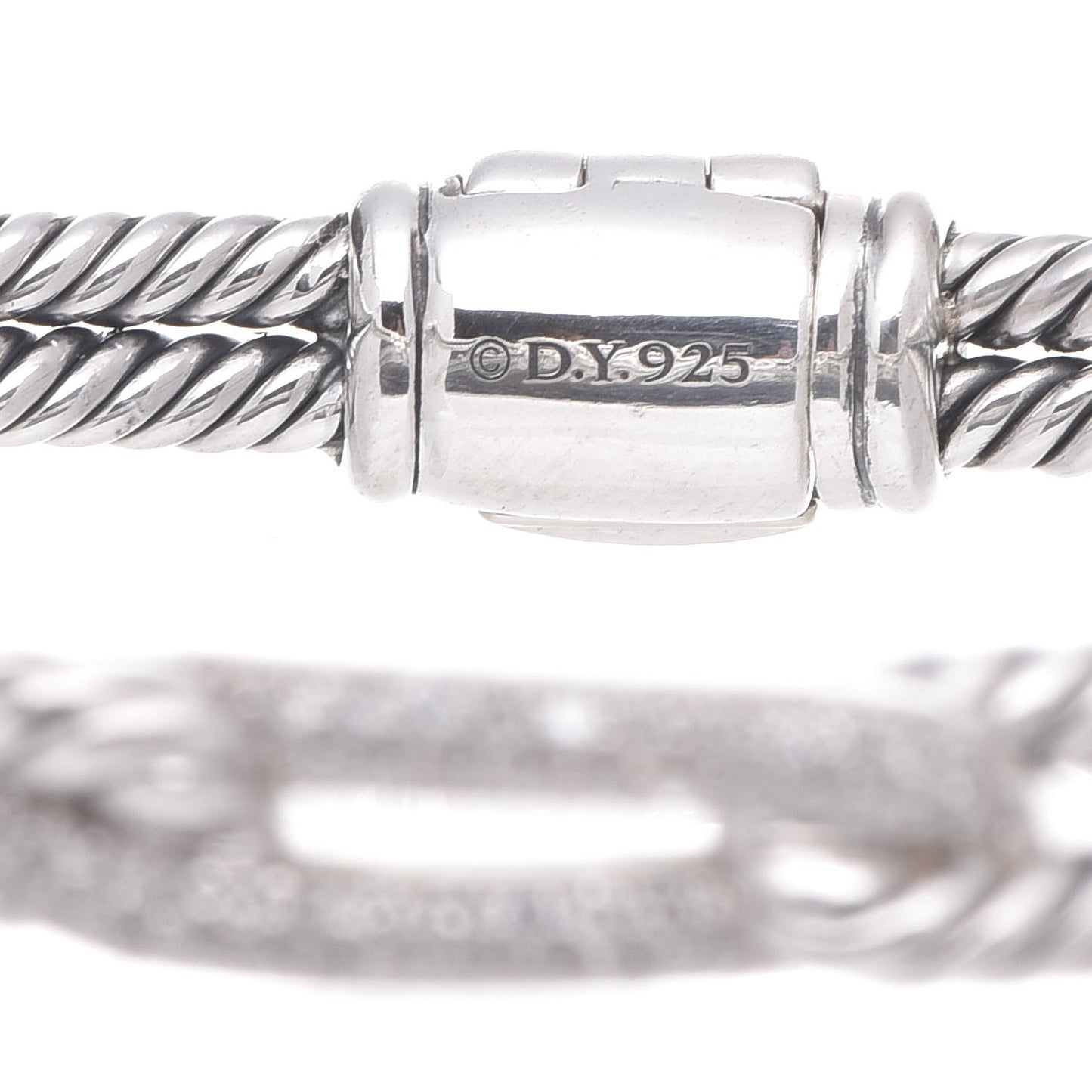 Sterling Silver Diamond 7mm Mini Loop Labyrinth Bracelet