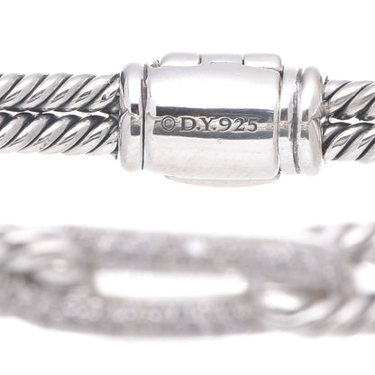 David Yurman Sterling Silver Diamond 7mm Mini Loop Labyrinth Bracelet 4 of 5