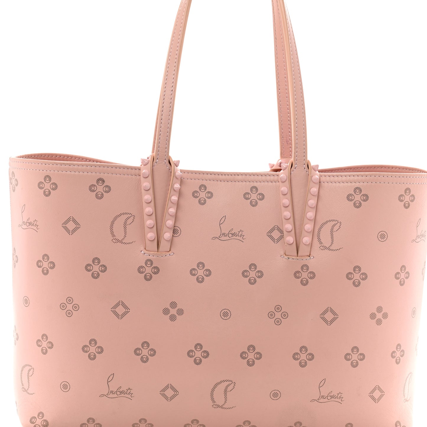 Calfskin Loubinthesky East West Cabata Tote Rosy