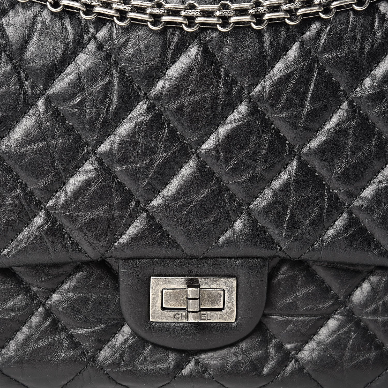 Chanel Aged Calfskin Quilted 2.55 Reissue 226 Flap Black 9 of 11