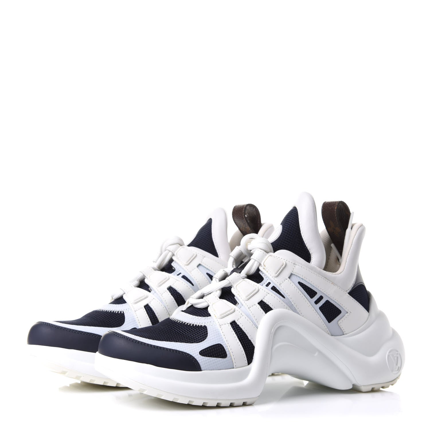 Louis Vuitton Calfskin Technical Nylon LV Archlight Sneakers 36.5 Marine 3 of 10