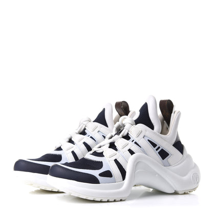 Louis Vuitton Calfskin Technical Nylon LV Archlight Sneakers 36.5 Marine 3 of 10