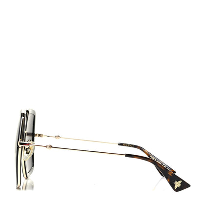 Gucci Acetate Oversize Square Frame GG0106S Sunglasses Black 3 of 5