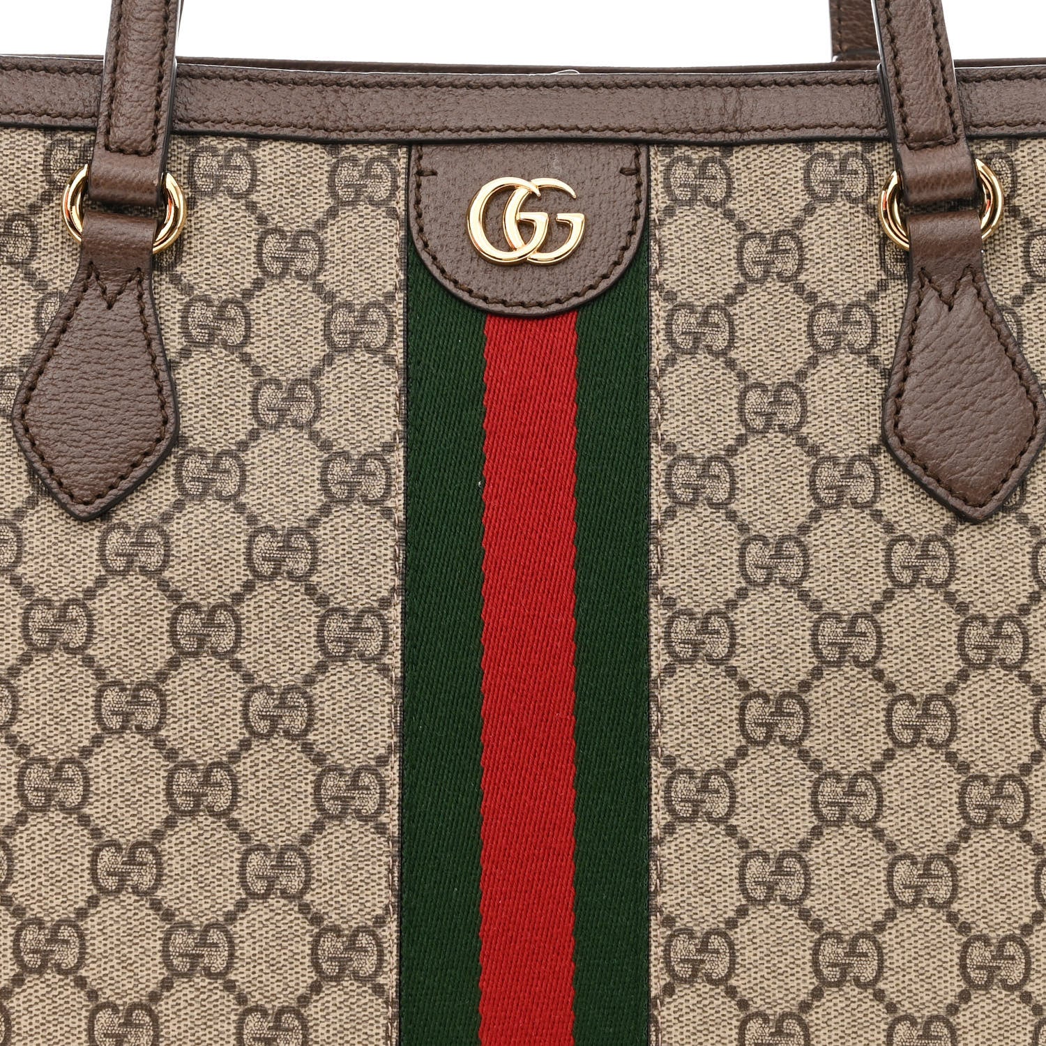 Gucci GG Supreme Monogram Medium Ophidia Shopping Tote Brown 8 of 10