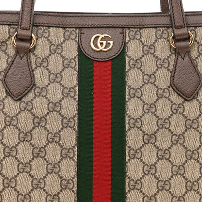 Gucci GG Supreme Monogram Medium Ophidia Shopping Tote Brown 8 of 10
