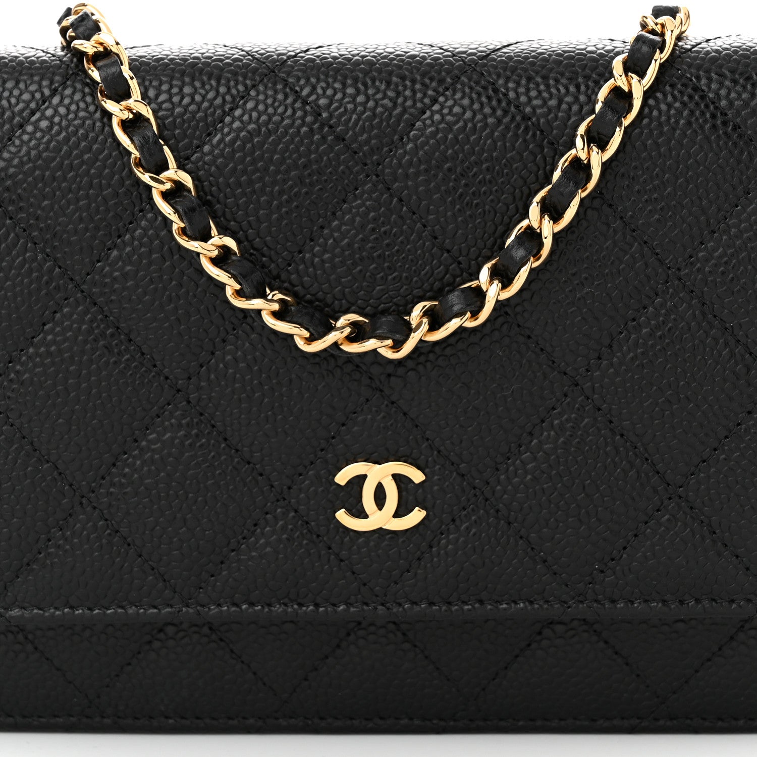 Chanel Caviar Quilted Wallet On Chain WOC Black 9 of 12