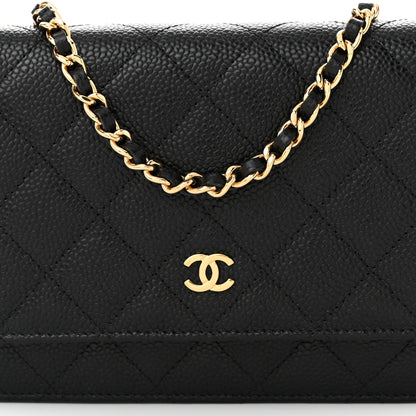 Chanel Caviar Quilted Wallet On Chain WOC Black 9 of 12