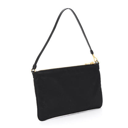 Prada Tessuto Nylon Soft Calfskin Shoulder Bag Black 3 of 10