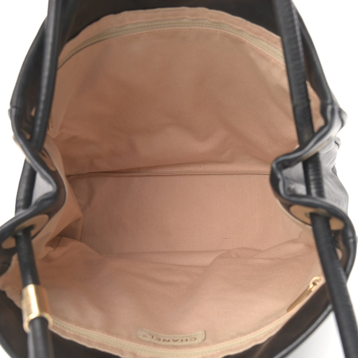Lambskin Camellia Tote Black