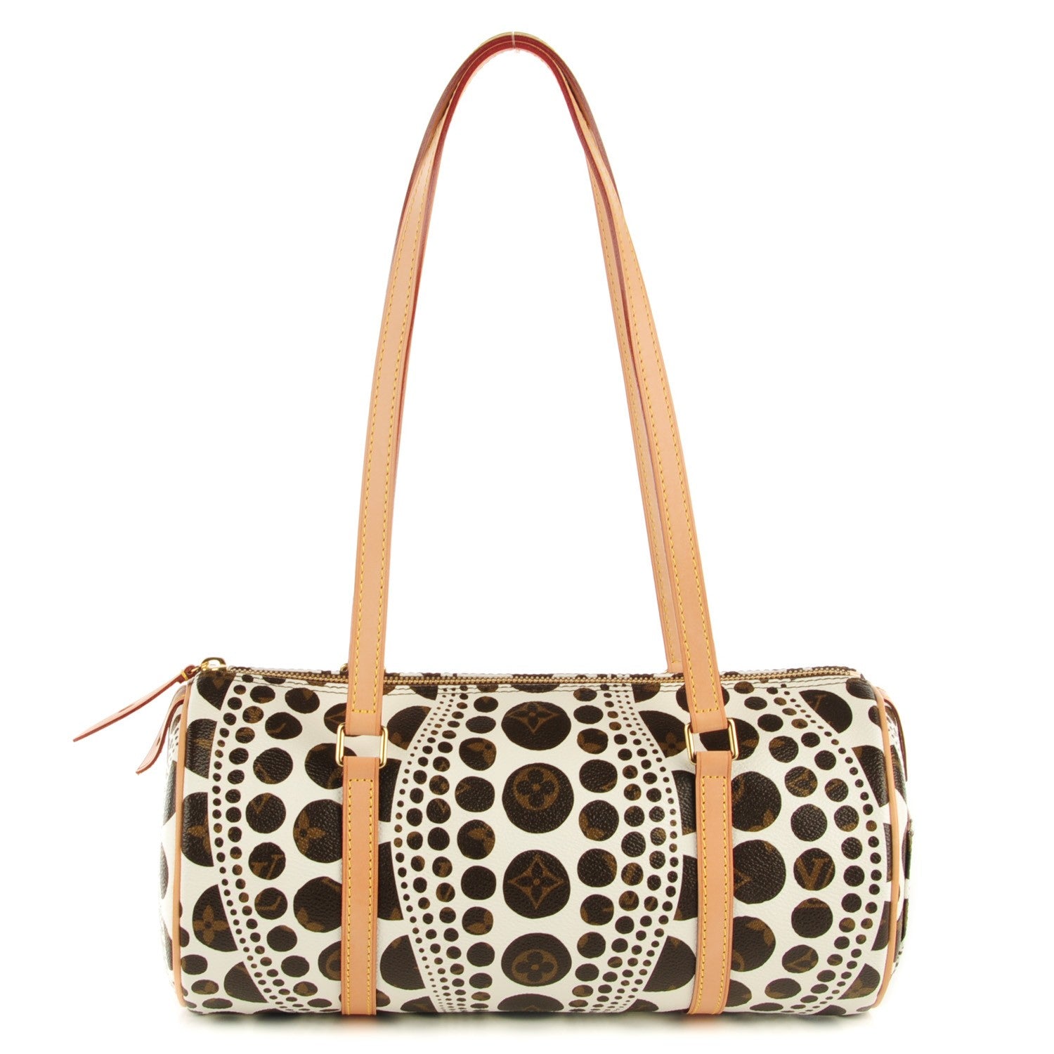 Louis Vuitton Monogram Kusama Pumpkin Dots Papillon 30 White 1 of 7