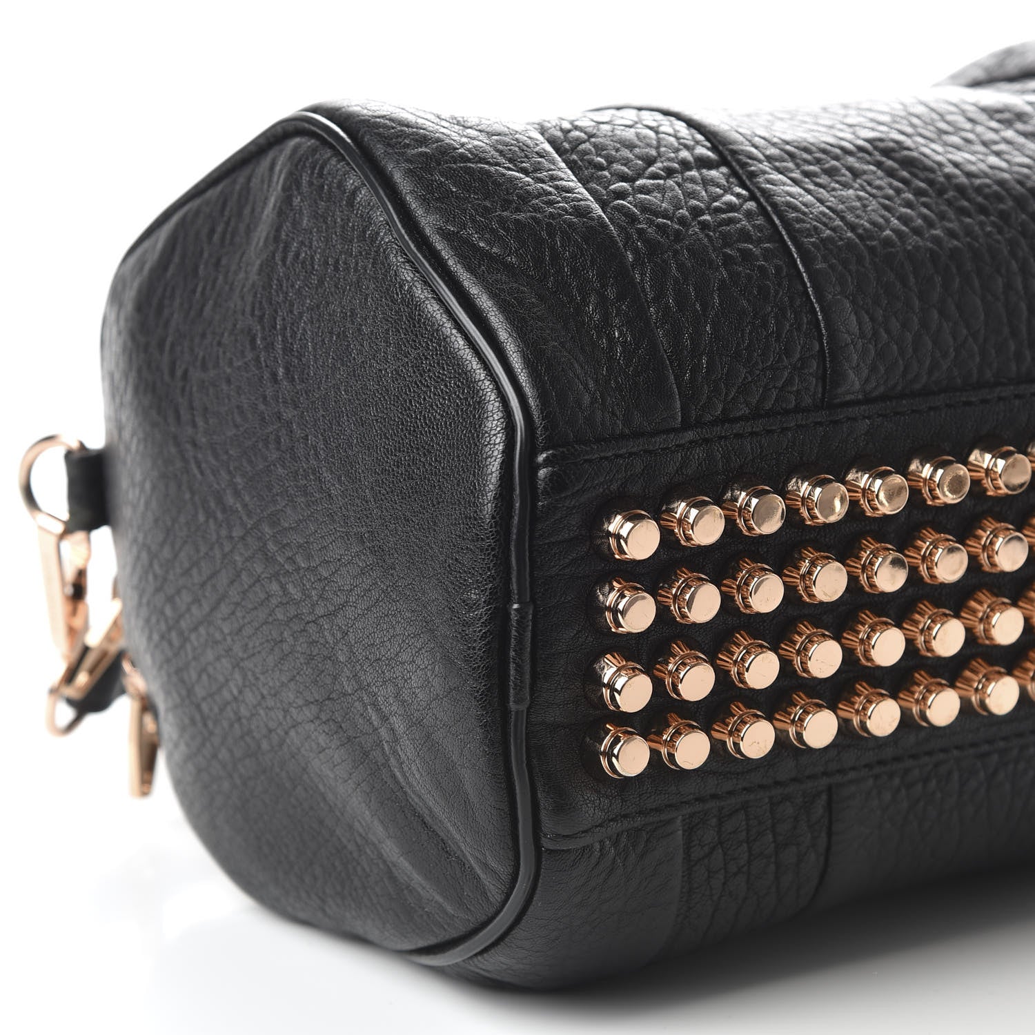 Alexander Wang Pebbled Lambskin Rockie Black Rose Gold Hardware 6 of 9