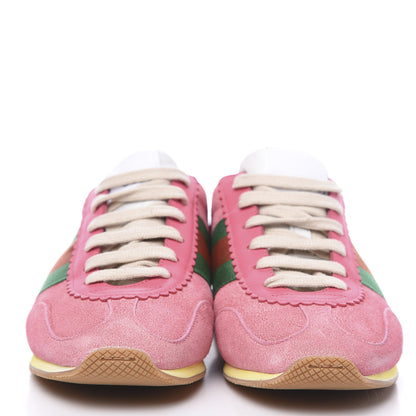 Gucci Suede Web Womens Rocket Sneakers 37.5 Rhododendron Pink 2 of 8