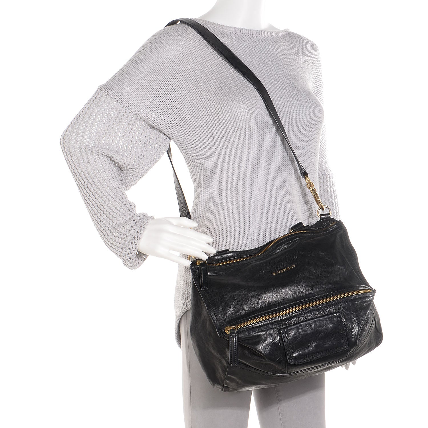 Givenchy Grained Calfskin Medium Pandora Black 2 of 12