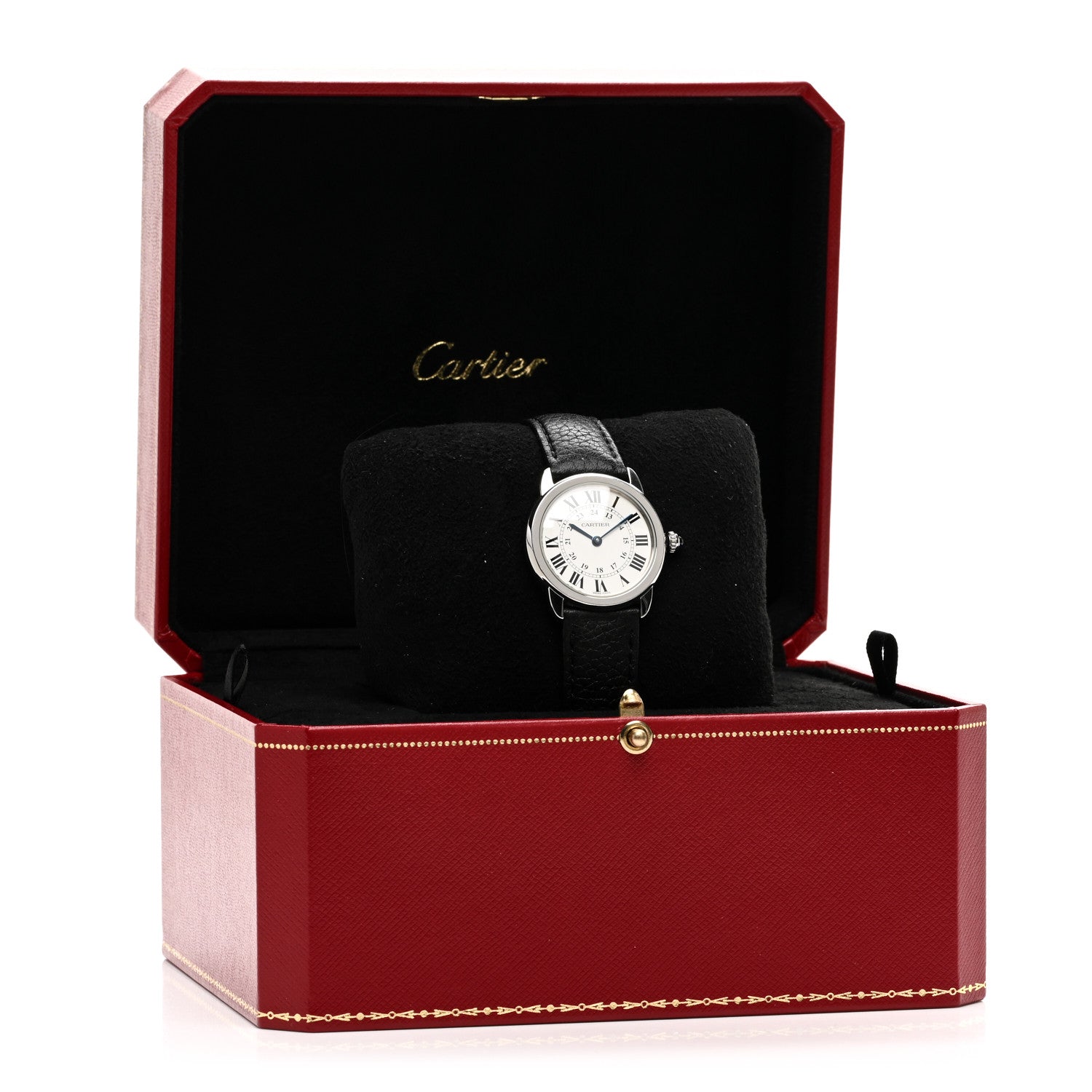Cartier Stainless Steel Calfskin 29mm Ronde Solo Quartz Watch 5 of 5