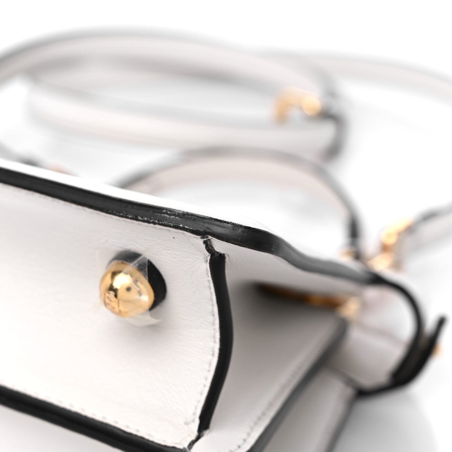 Fendi Shiny Nappa Petite Peekaboo I SEE U Satchel White 10 of 13