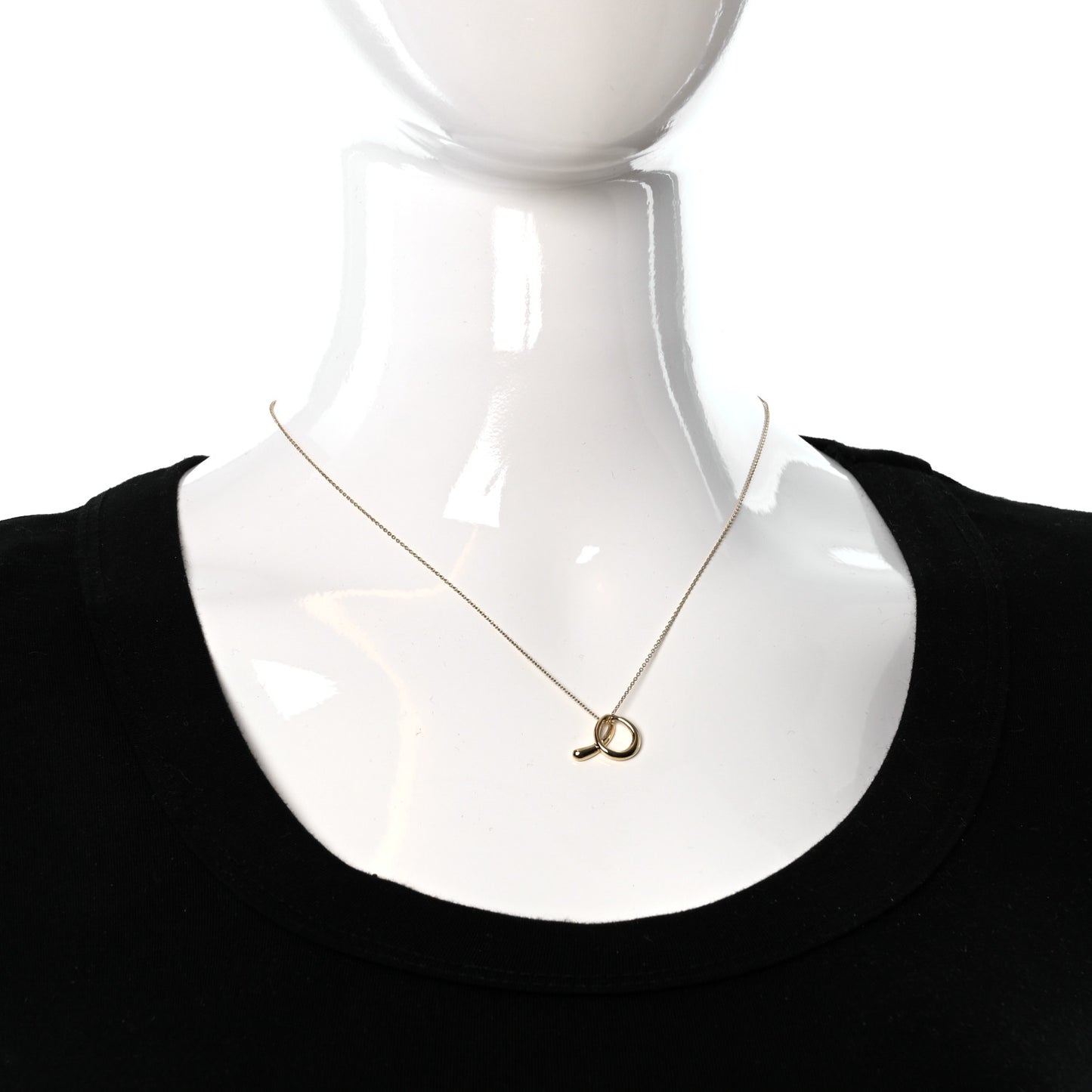 18K Yellow Gold Elsa Peretti Letter A Pendant Necklace