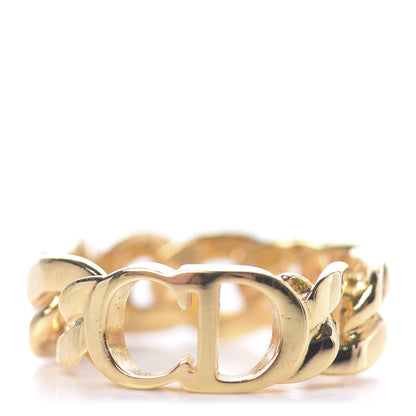 Christian Dior Metal Danseuse Etoile Chain Ring M Gold 1 of 5