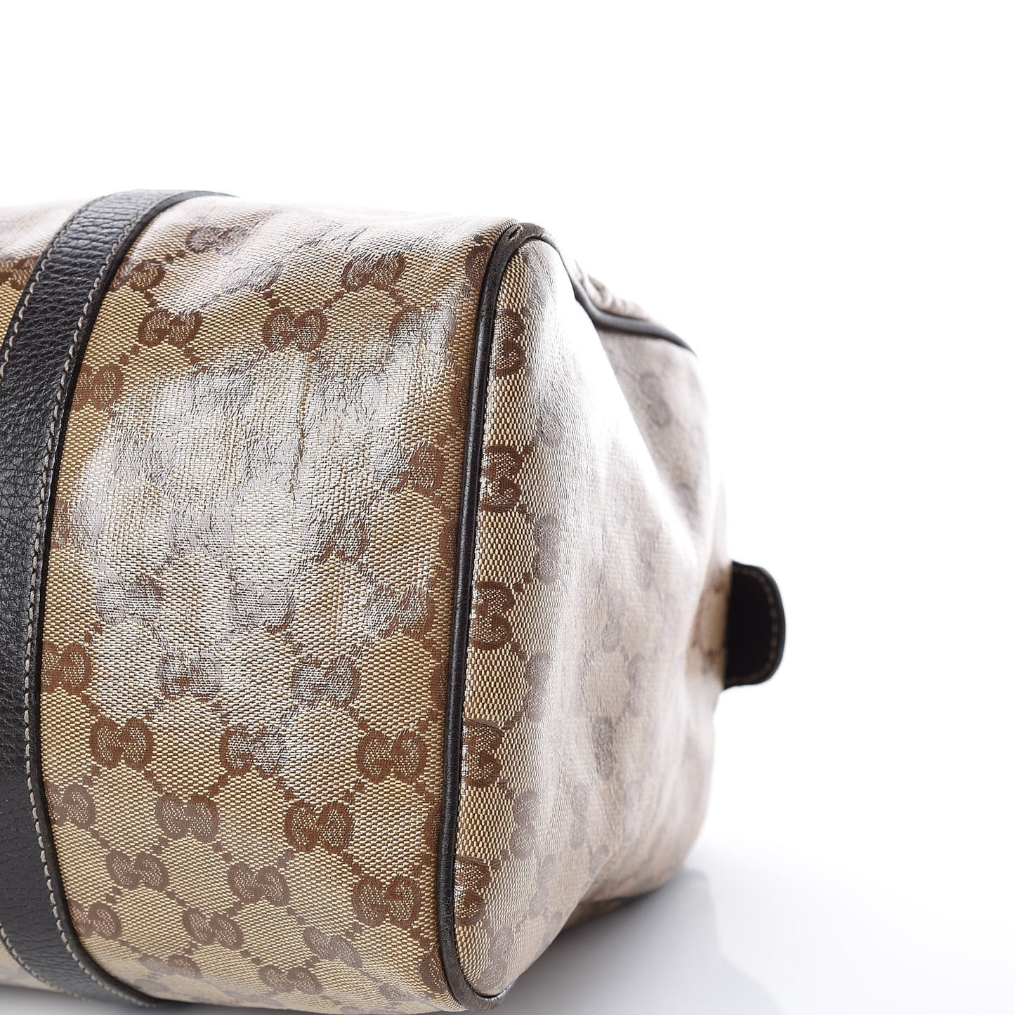Crystal Monogram Medium Joy Boston Dark Brown