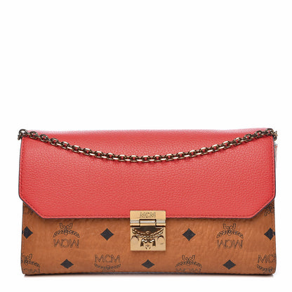 MCM Visetos Millie Crossbody Bag Cognac Marigold Orange 1 of 9