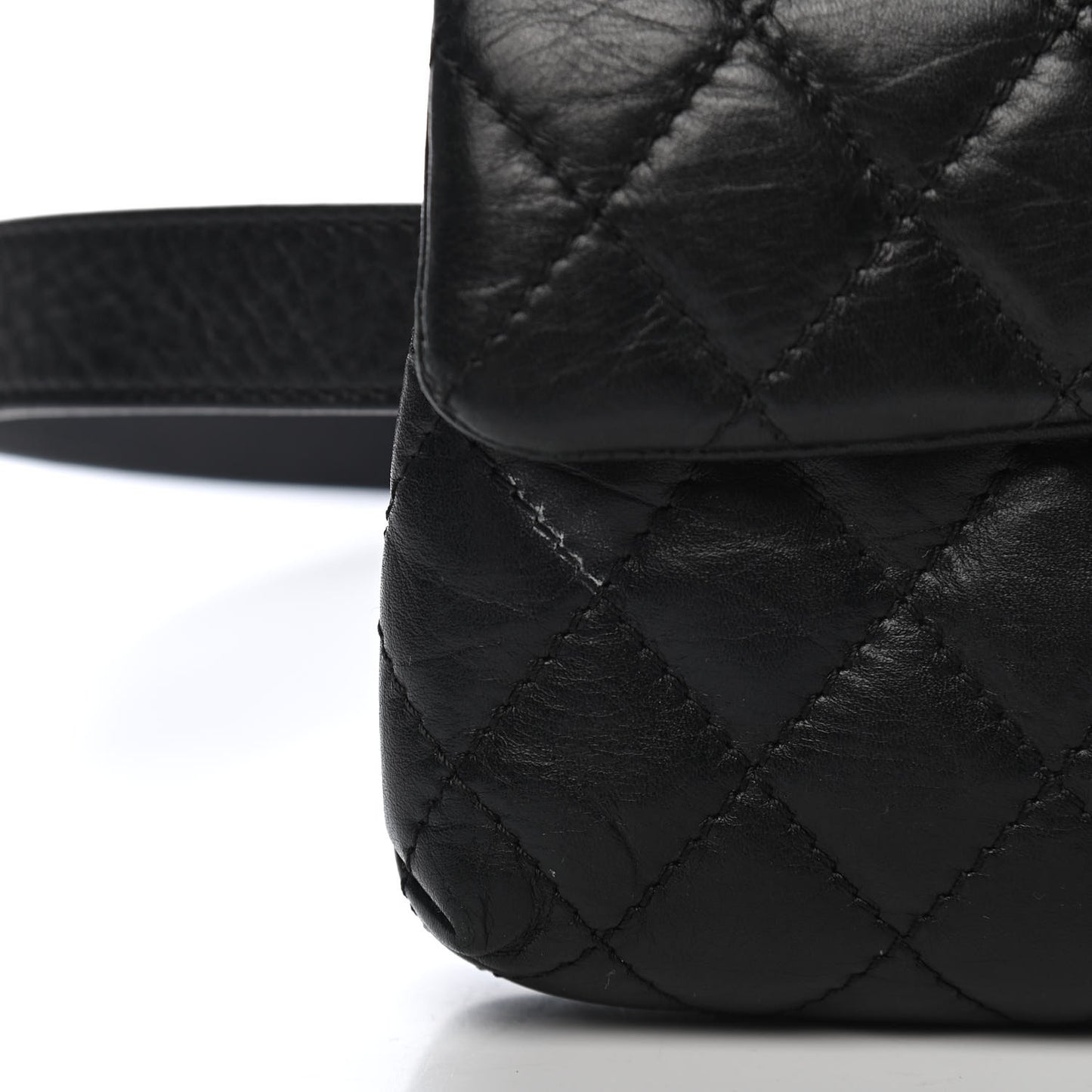 Calfskin Quilted 2.55 Reissue Flap Belt Bag Clutch Black