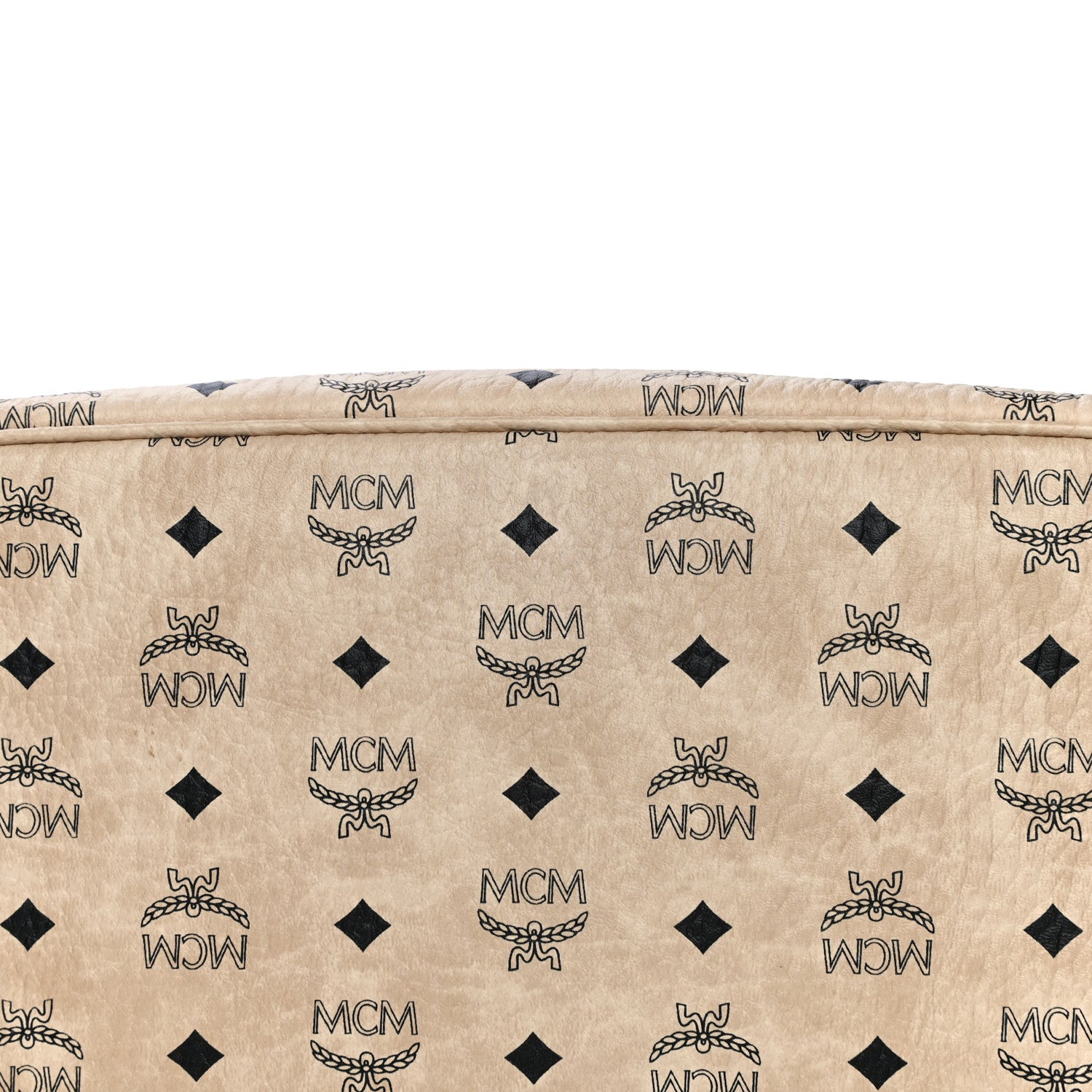 MCM Visetos Shopper Tote Beige Red 12 of 12