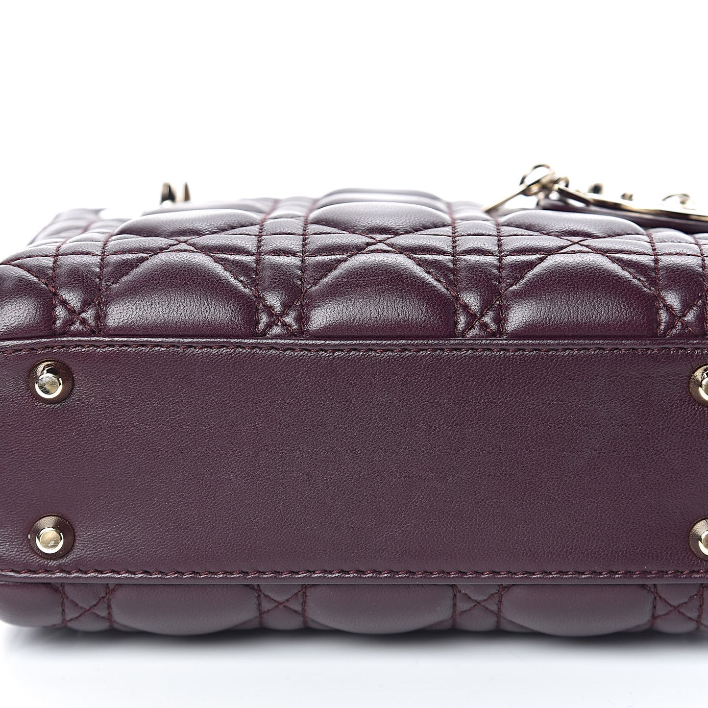 Lambskin Cannage Mini Lady Dior Plum