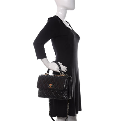 Chanel Lambskin Quilted Medium Trendy CC Flap Dual Handle Bag Black 3 of 12